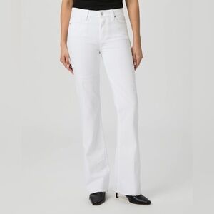 PAIGE High Rise Laurel Canyon Crisp White Bootcut Jean Size 27